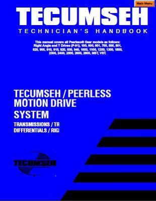 Product picture TECUMSEH / PEERLESS MOTION DRIVE SYSTEM ENGINE SERVICE